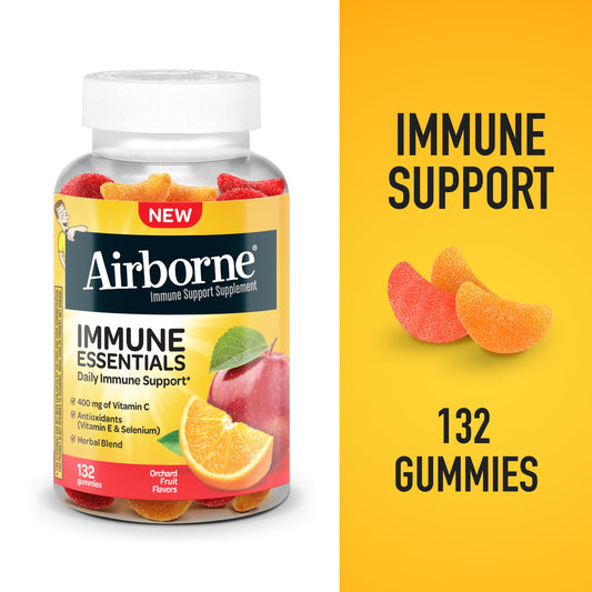 Airborne Immune Essentials Gummies - Orchard Fruit - 132ct