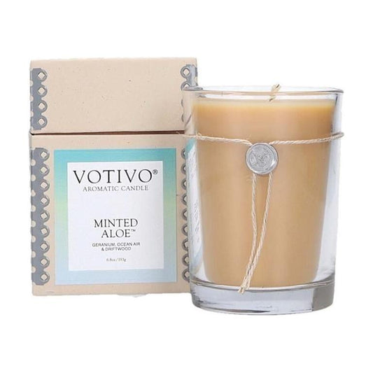 Votivo Aromatic Candle Minted Aloe 6.8oz