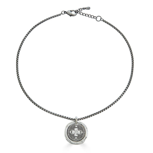 Antique Silver Filigree Coin Necklace