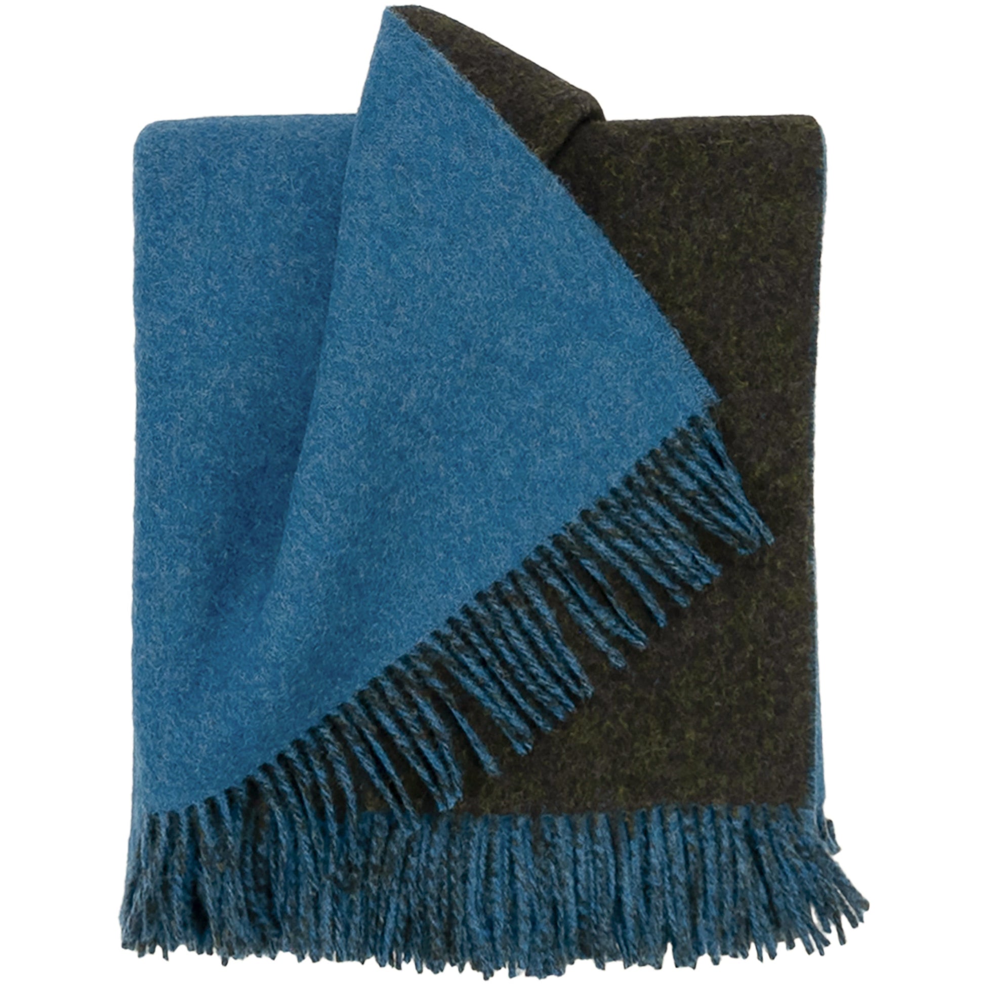 Highland Tweeds Reversible Double Cloth Throw (Sea/Green) - Osadia Concept Store