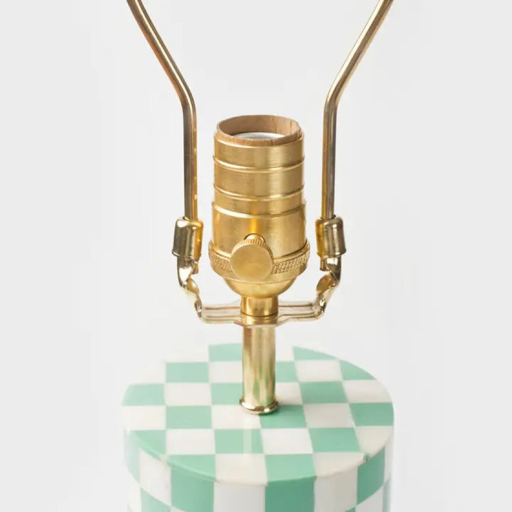 Checkered Bone Inlay Table Lamp Base