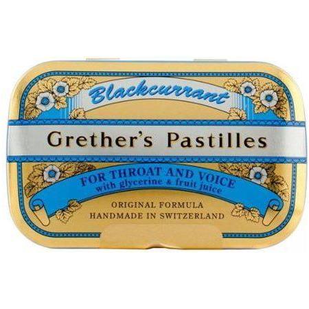 Grether's Pastilles Blackcurrant Sugar-free 3.75 Oz - 44 Lozenges