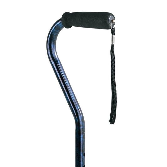 Carex Offset Adjustable Designer Walking Cane, Blue