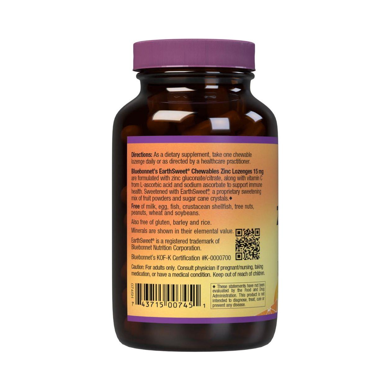 Bluebonnet EarthSweet Zinc Orange Flavor - 60 Lozenges