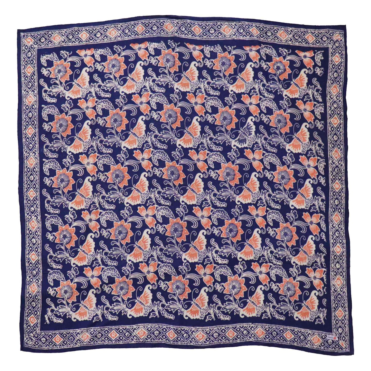 Large 39" Hand Dyed Batik Bandana - Passion Flutter