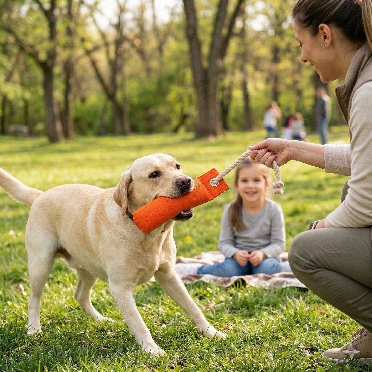 Dog Training Toy Natural Cotton Canvas Child Pet Safe Trainer