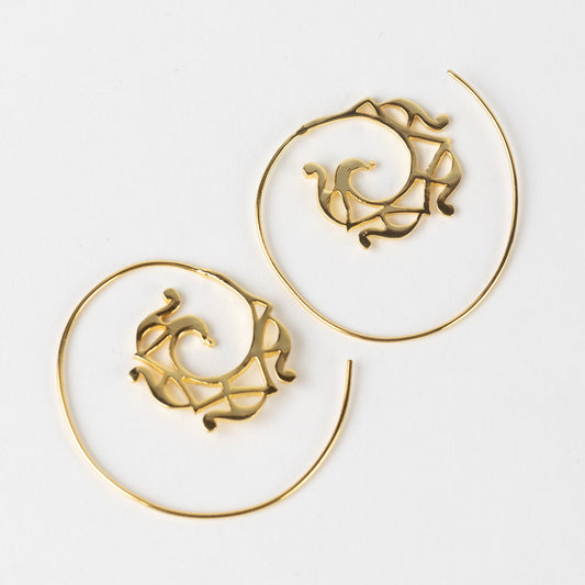 Katani Gold Swirl Hoop Earrings