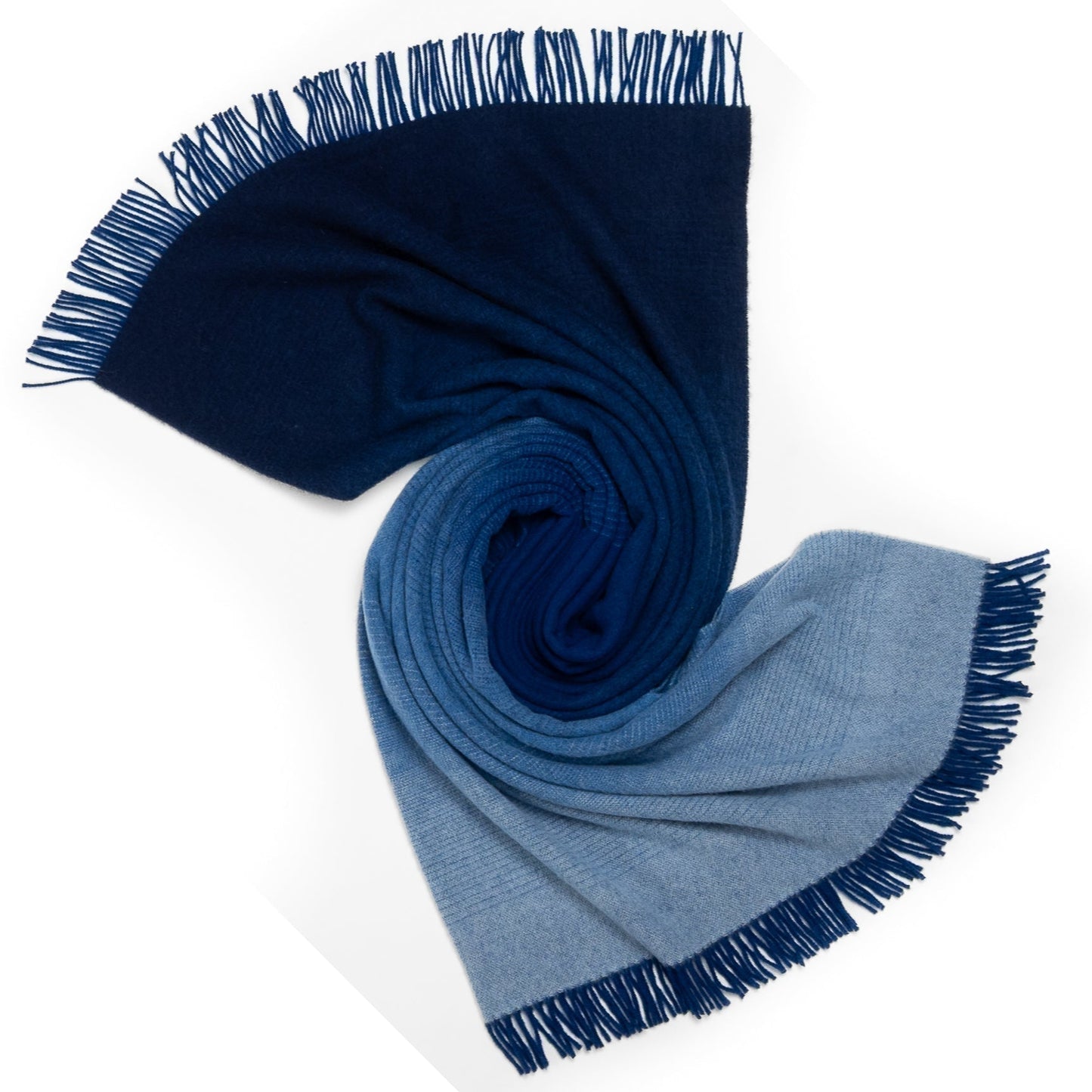 Whisper Ombre Merino Throw in Deep Water | Prince of Scots - Osadia Concept Store