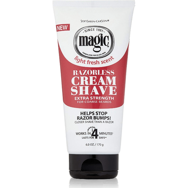 Magic Cream Shave, Razorless, Extra Strength, for Coarse Hair 170g