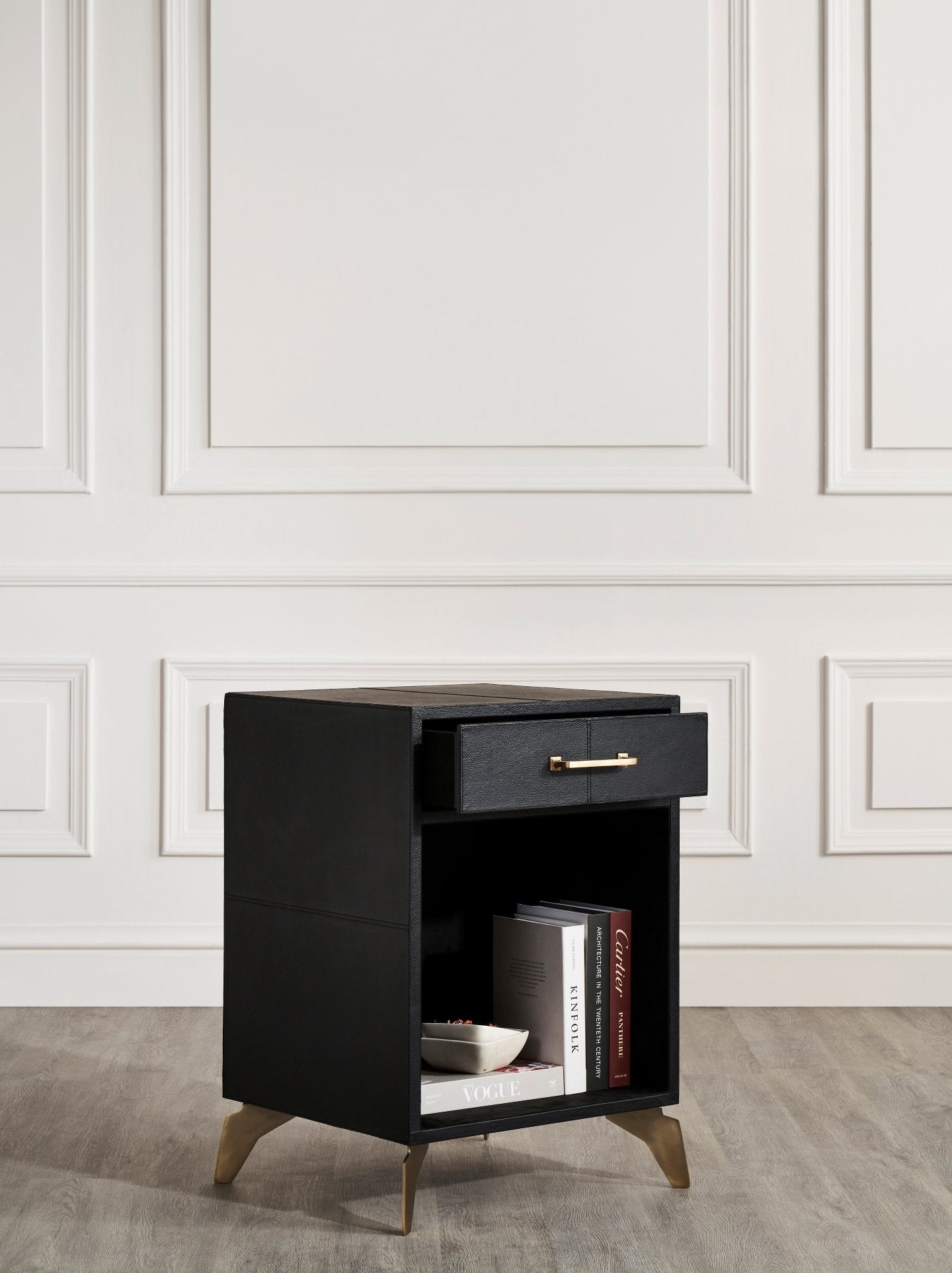 Berkeley Single Drawer Leather Side Table