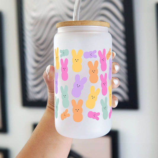 Peep Easter Bunnies Cup With Lid and Straw