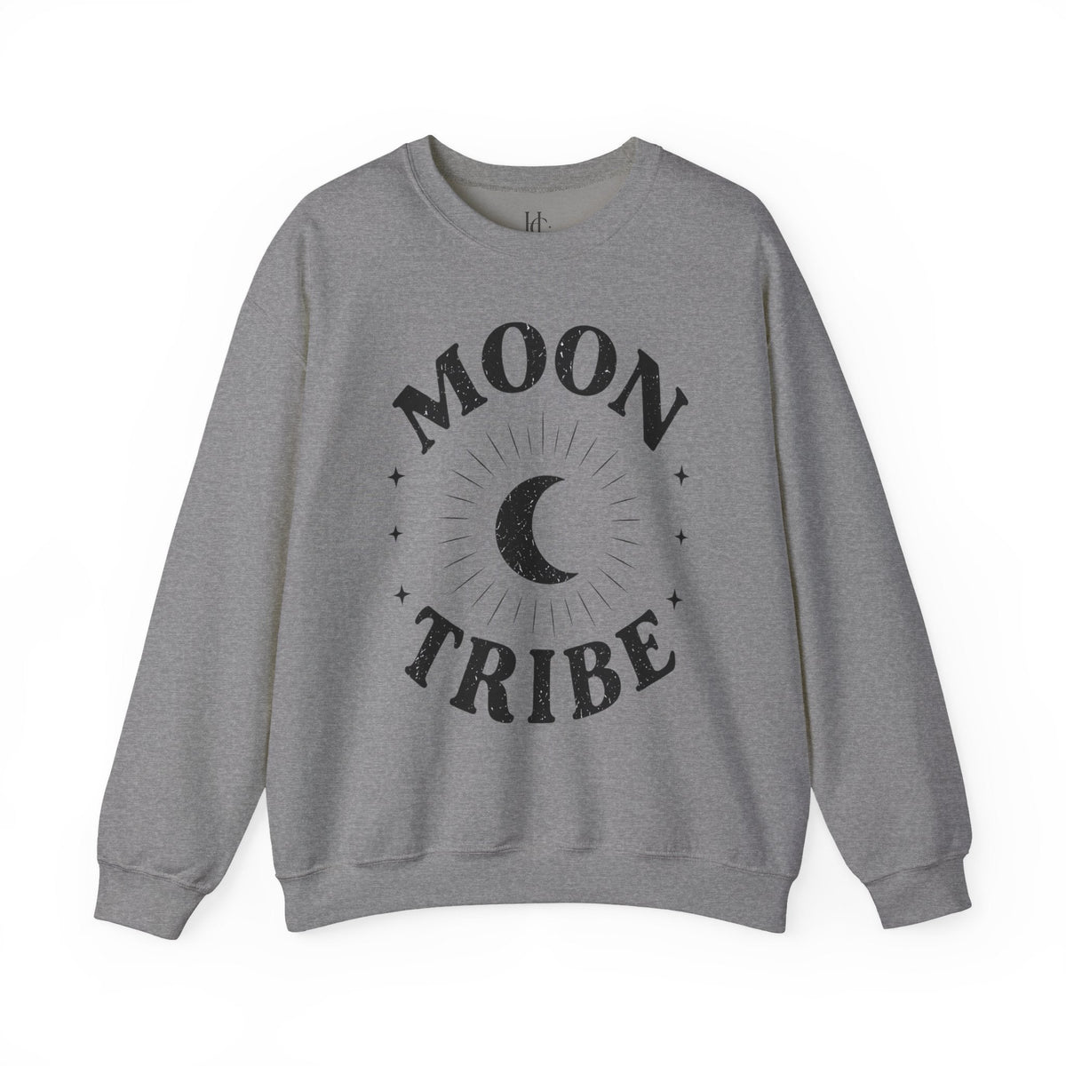 Moon Tribe Crewneck Sweatshirt – Crescent Moon Graphic Cozy Pullover