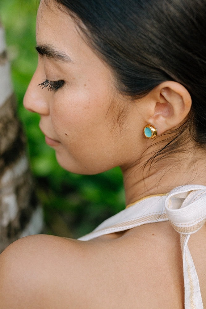 Sculpted Porcelain Studs