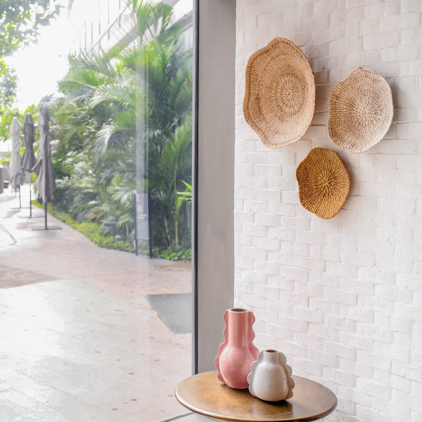 Scallop Wall Baskets, Small