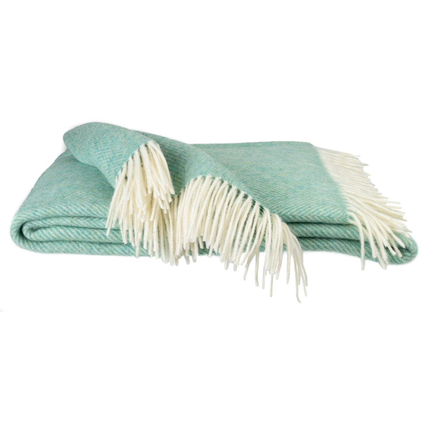 Southampton Home Merino Wool Herringbone Throw (Sea Glass) - Osadia Concept Store