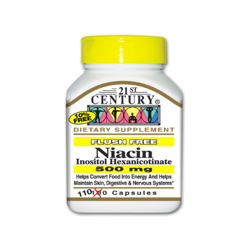 21st Century Niacin 500 Mg - Flush Free - 110 Capsules