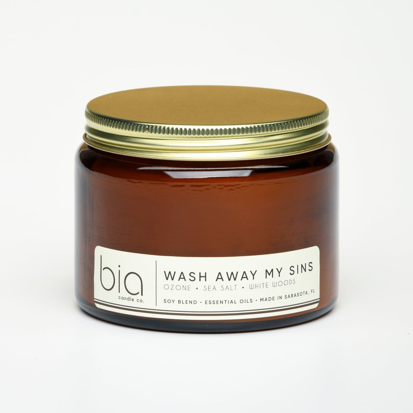 Wash Away My Sins Soy Blend Candle — Sea Salt, Ocean & White Woods
