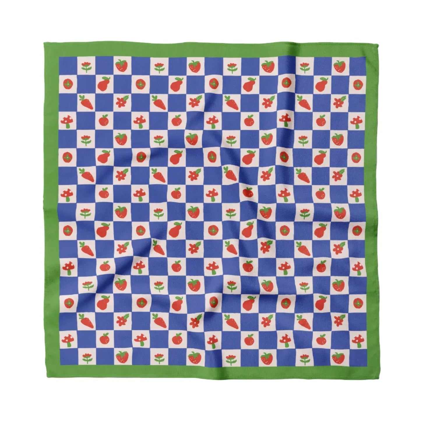 Blue Checkers Cotton Bandana