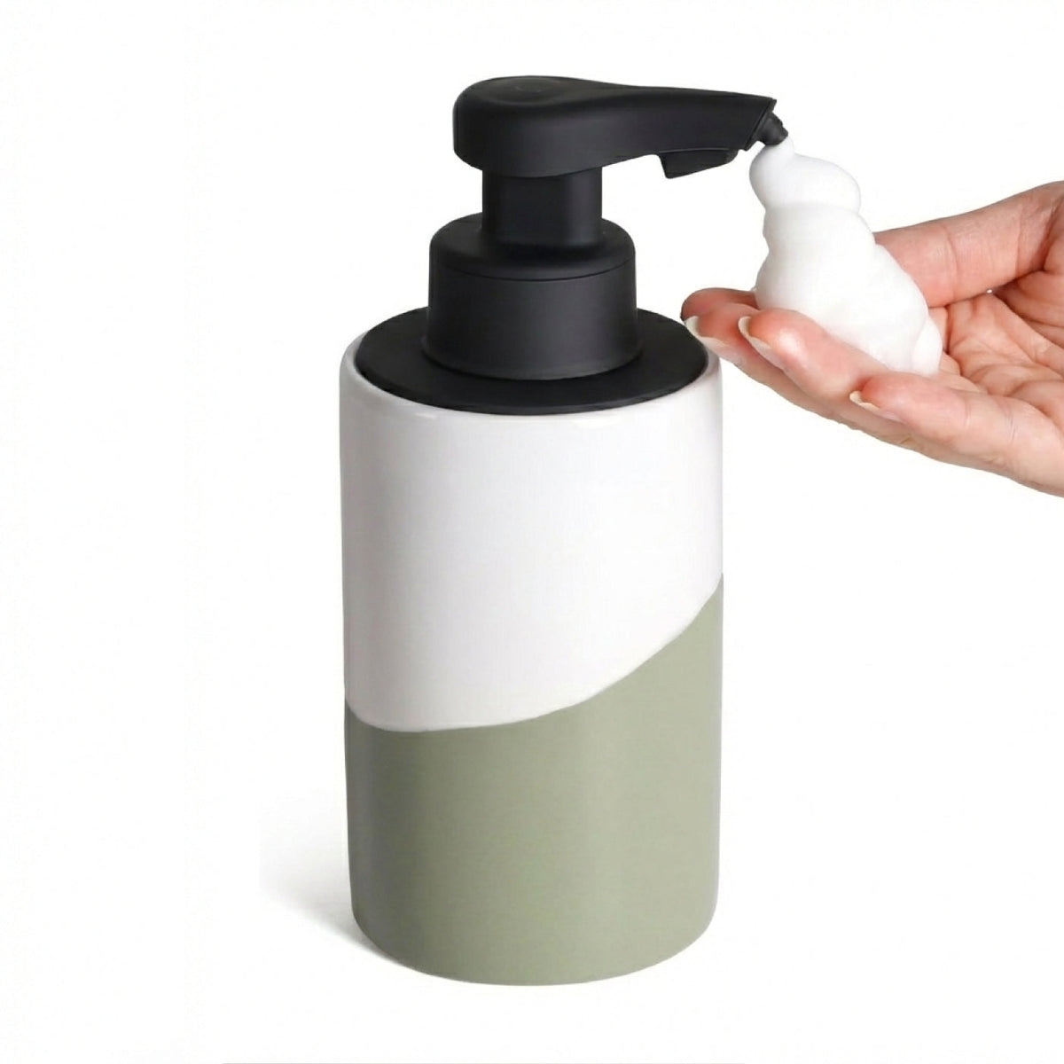 BosilunLife Nordic Garden Automatic Foaming Soap Dispenser 10 oz Recycled RebornClay™