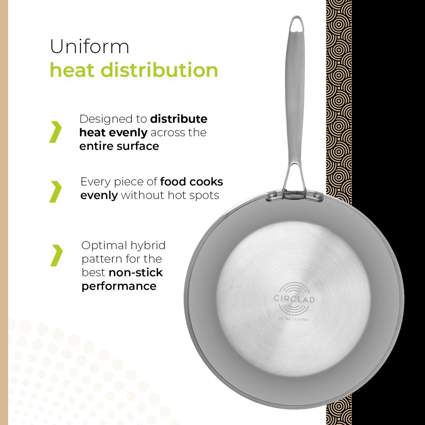 BE | LIVING - Circlad Series - 12 pcs Cookware Set - Triply Stainless Steel Circlad