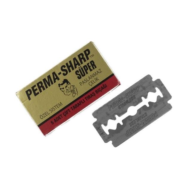 Gillete Perma-Sharp Double Edge Razor Blades - 5 Pack