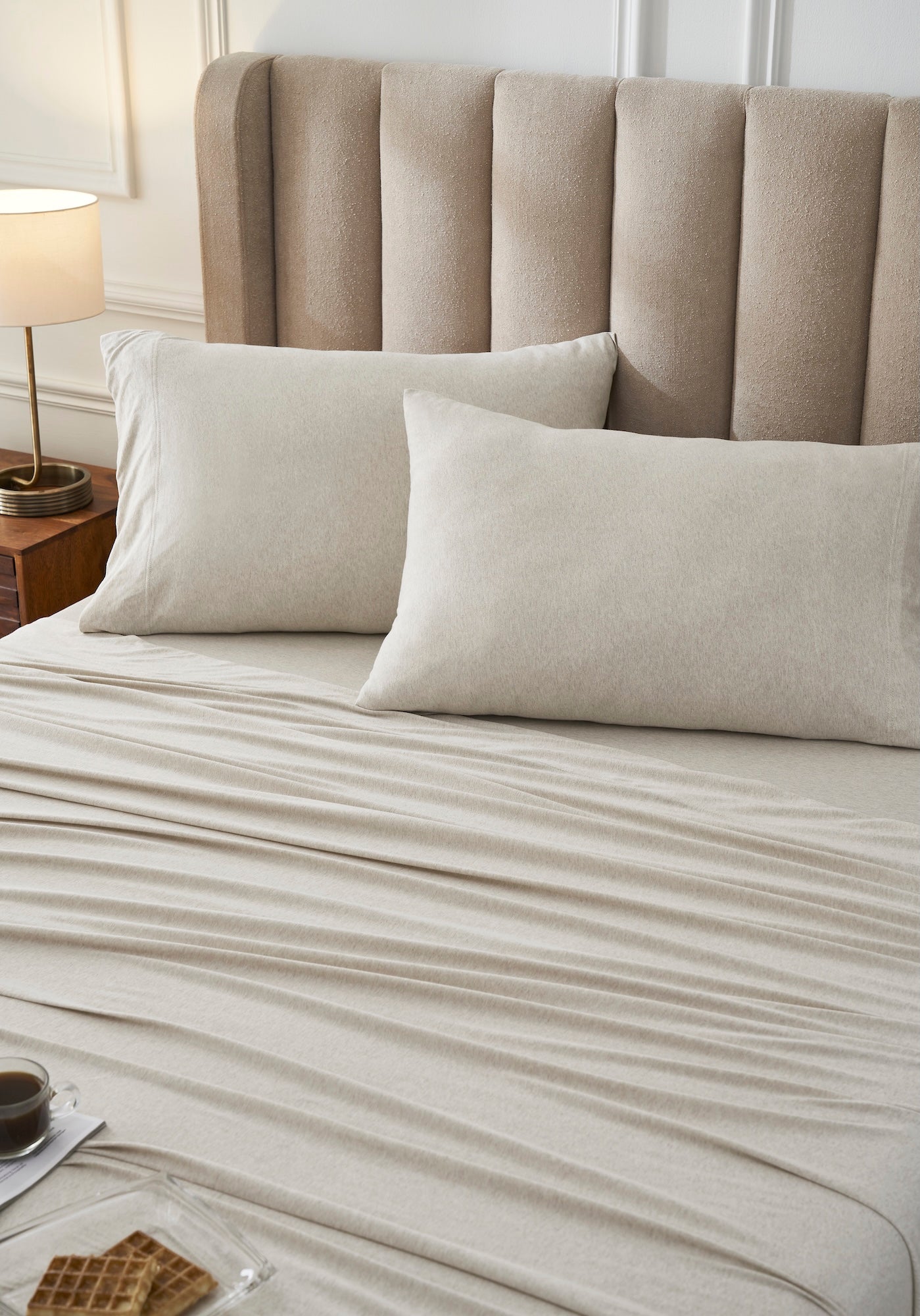Halston Cotton Melange Jersey Sheet Set