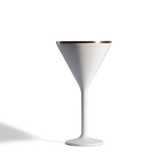 Stainless Steel Stemmed Martini Glass, White