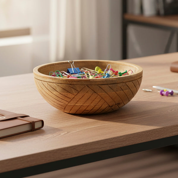 Earthlines Handcrafted Nested Mango Wood Bowl