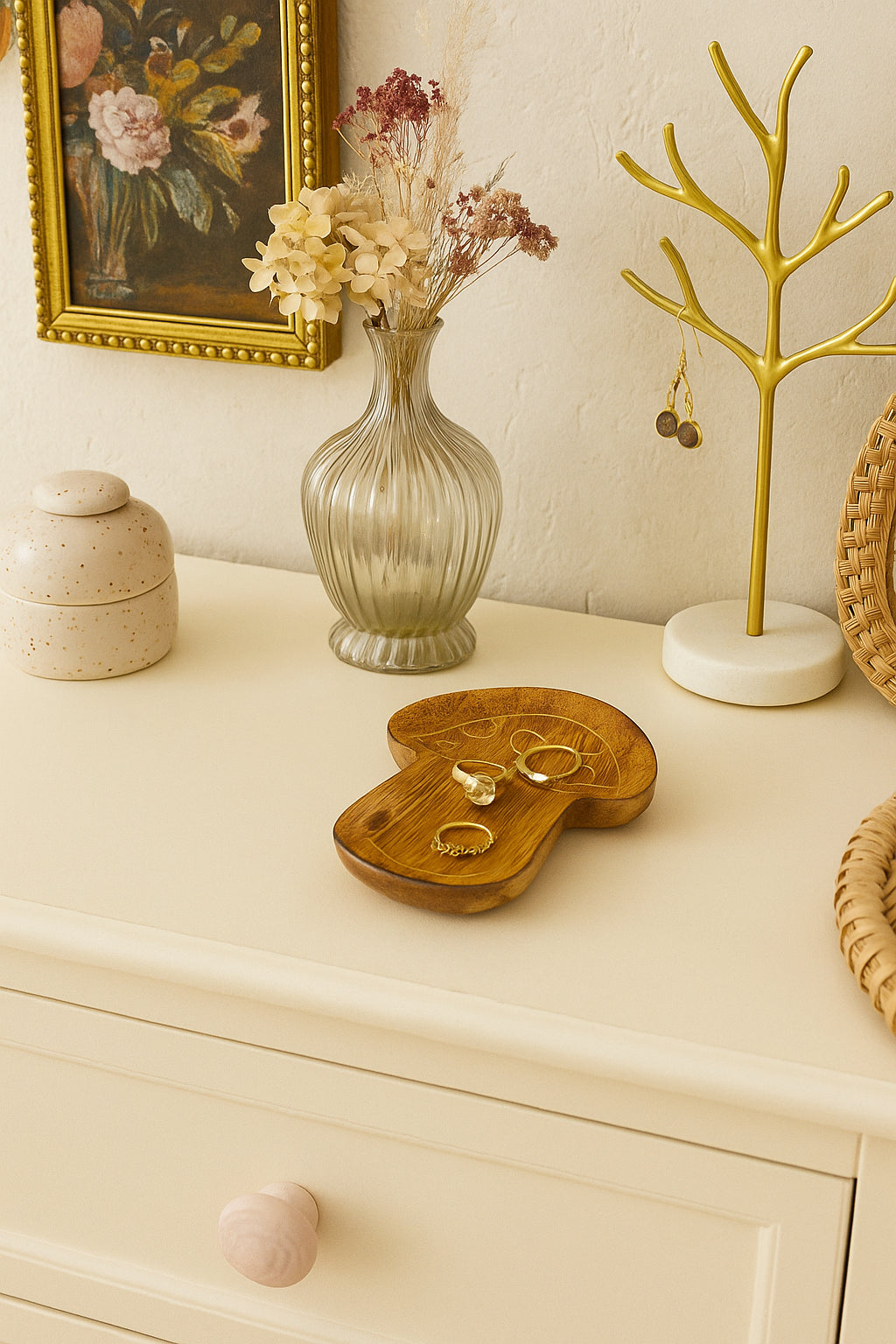 Drishti Mushroom Trinket Dish - Brass inlay