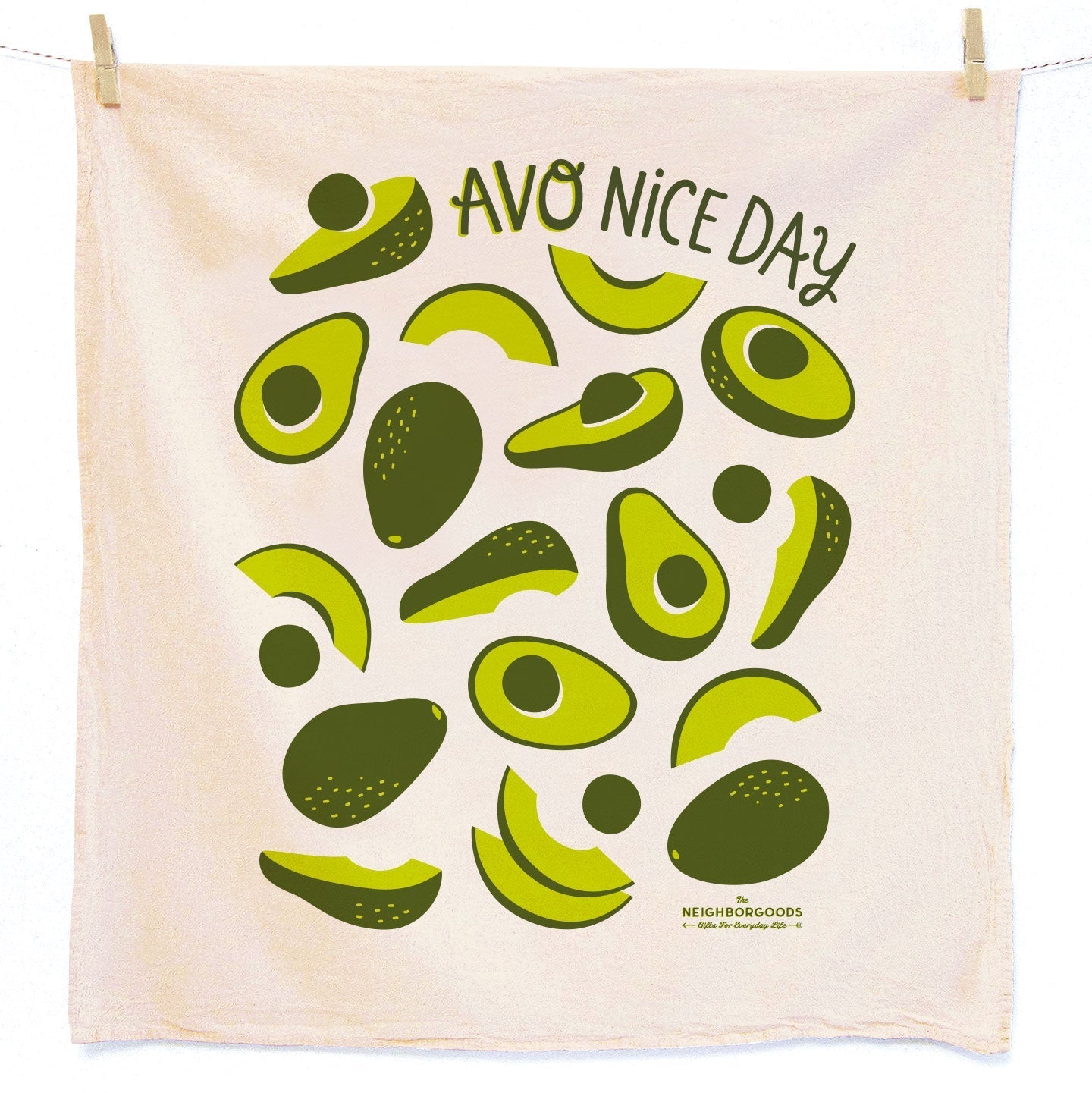 Avocado Dish Towel + Sponge Cloth Gift Set