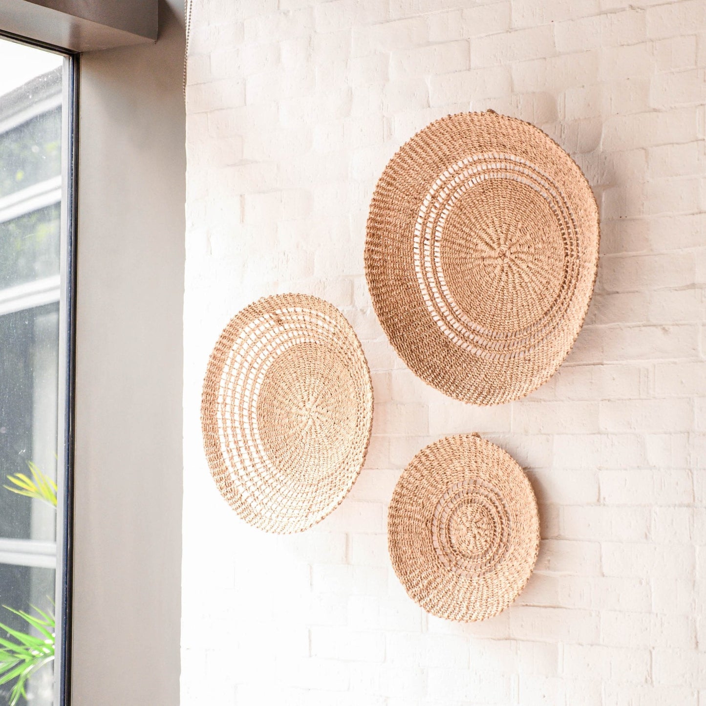 Open Weave Wall Baskets, Medium