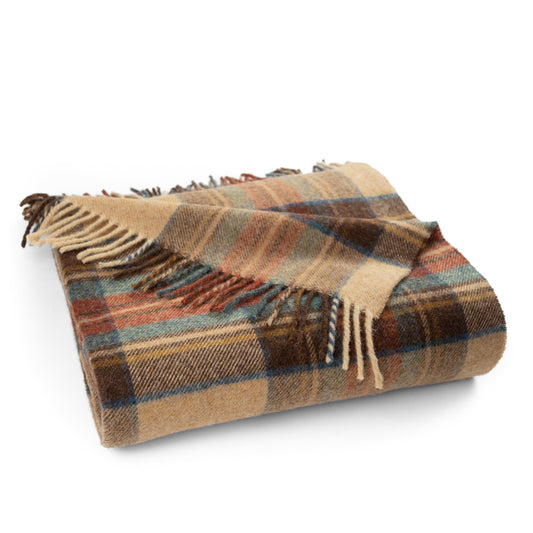Highland Tweeds Shetland Lambswool Throw (Antique Dress Stewart)