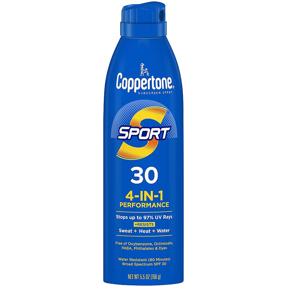 Coppertone Sport Sunscreen Continuous Spray Broad Spectrum SPF 30, 5.5 Ounces