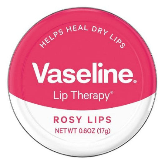 Vaseline Lip Balm Therapy Rosy Lips Tin With Rose & Almond Oil 20g