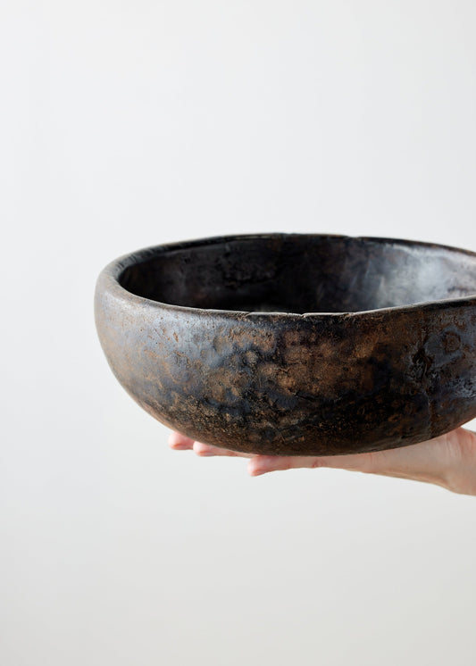 Vintage Iroko Wood Bowl