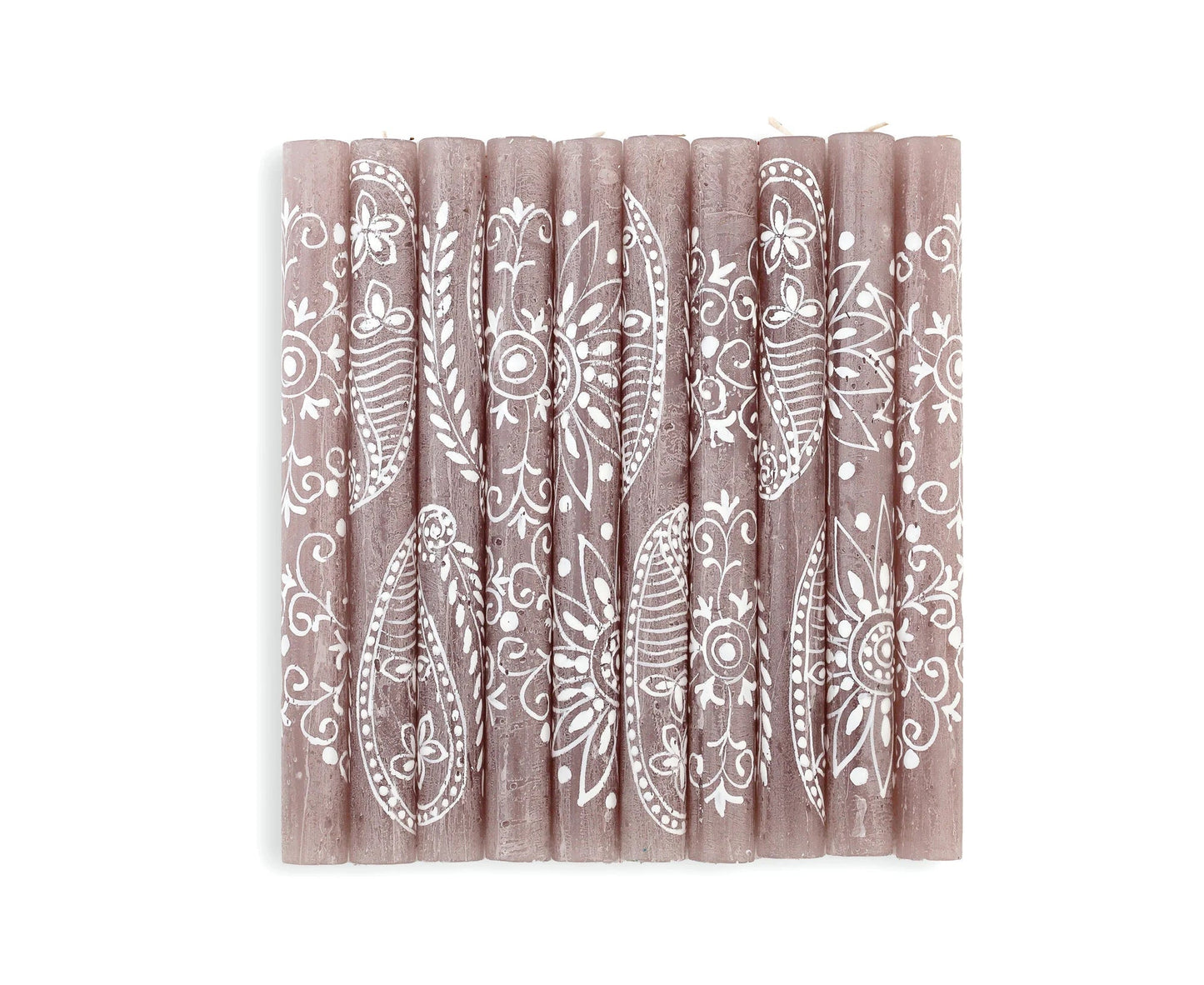Henna Brown Painted Candles