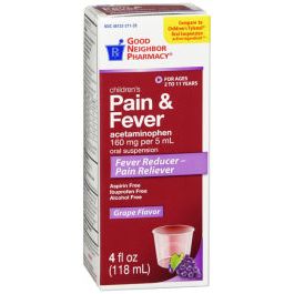 Perrigo Gnp Pain Relief Chld Grp 160mg Susp 4oz