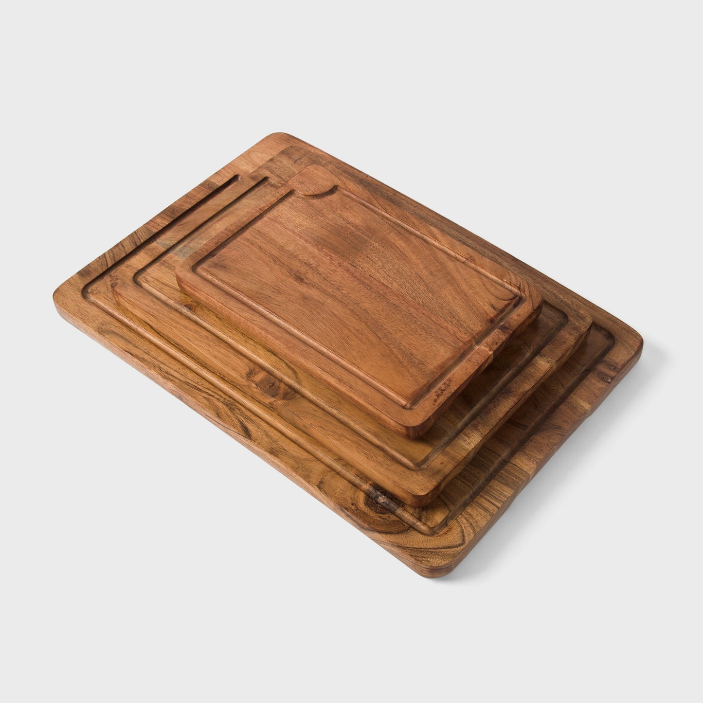 Acacia Wood Cutting Board Set – 3 Piece Natural