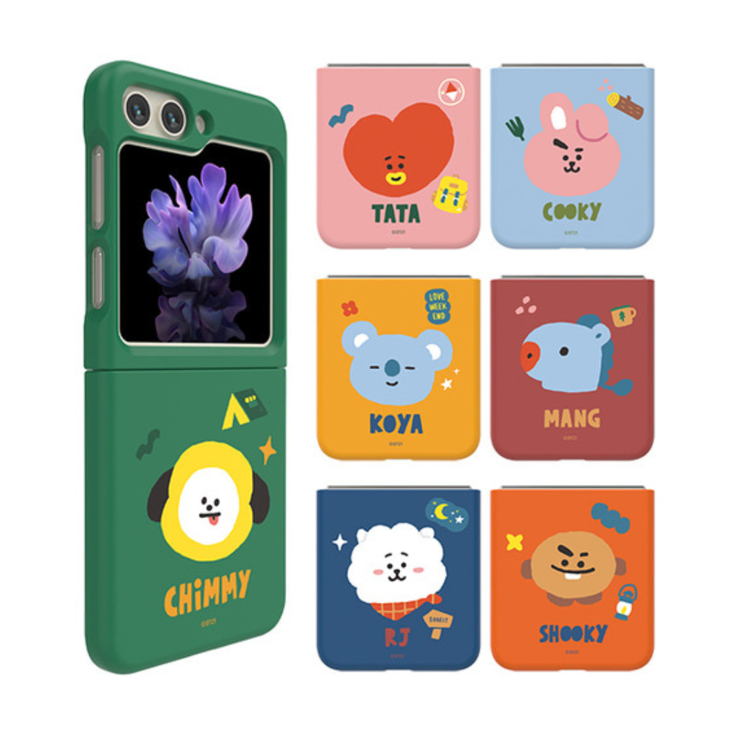 BT21 Baby Green Planet Galaxy Z Filp5 Slim Case
