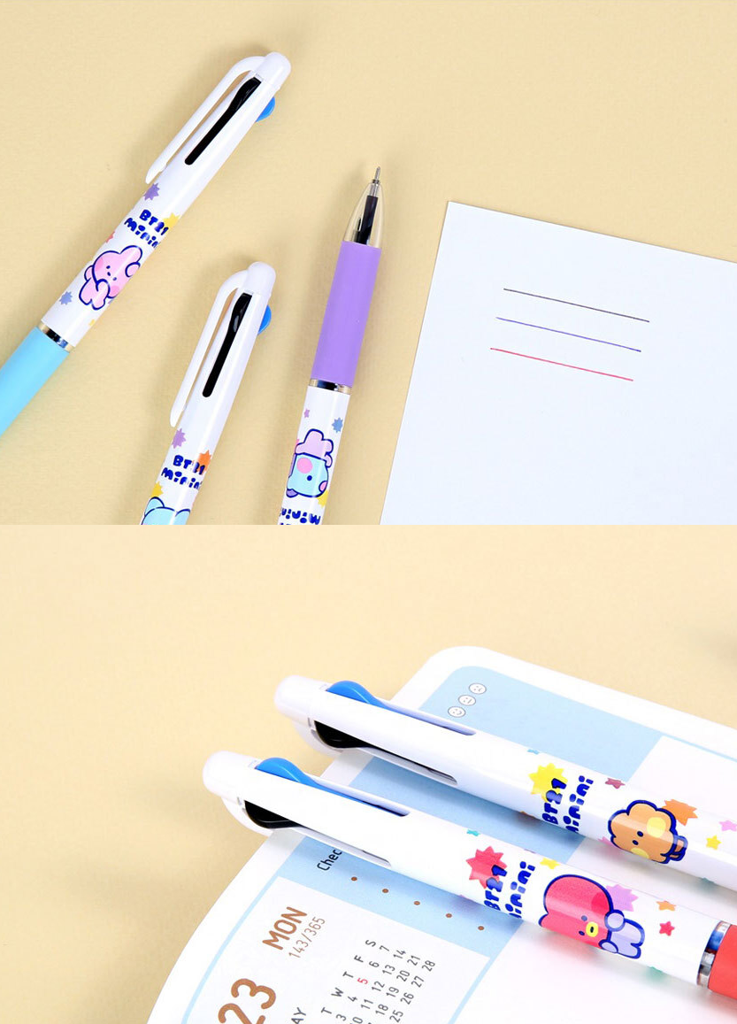 BTS x BT21 Minini 3 Color Ball Pen
