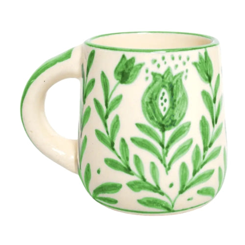 Green Anaar Coffee Mug- , 3.5 X 3 Inches (Set of 2)