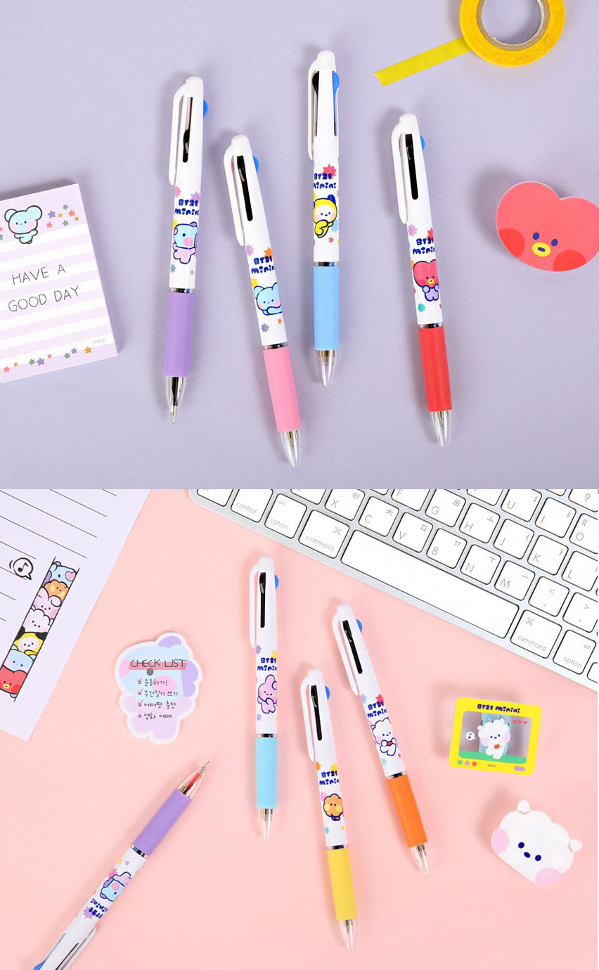 BTS x BT21 Minini 3 Color Ball Pen
