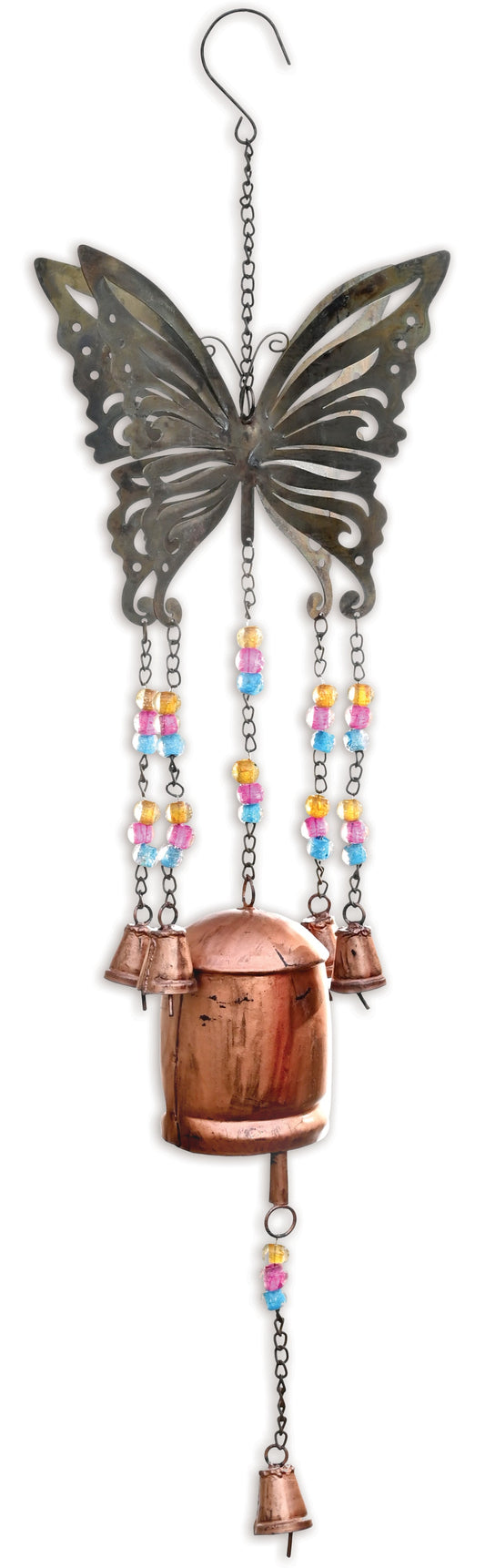 Decorative Sangeet Butterfly Bell, Patina & Copper