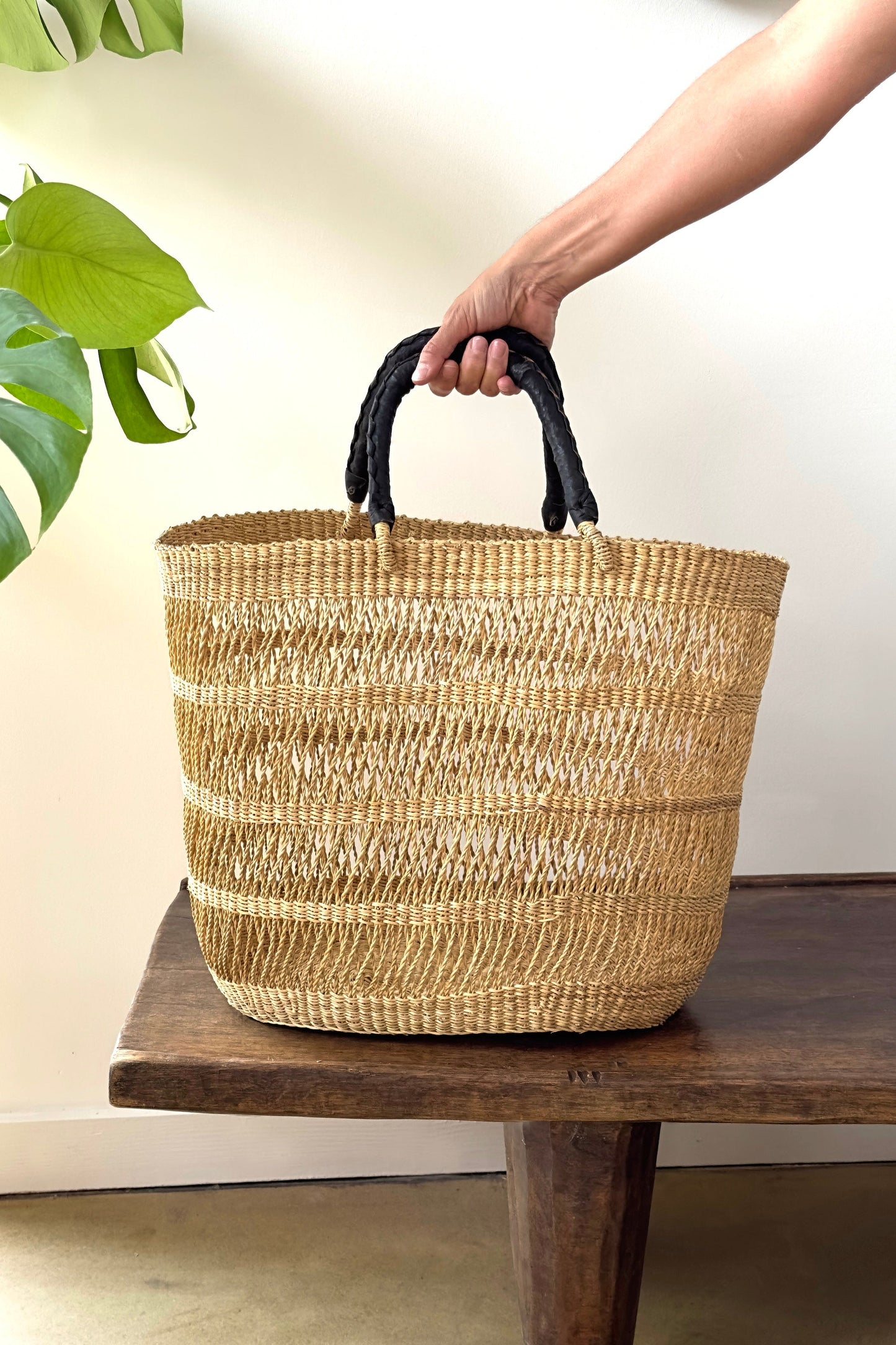 String Basket Tote - Natural