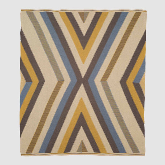 Crosswinds - Cotton Sustainable Knit Geometric Throw Blanket