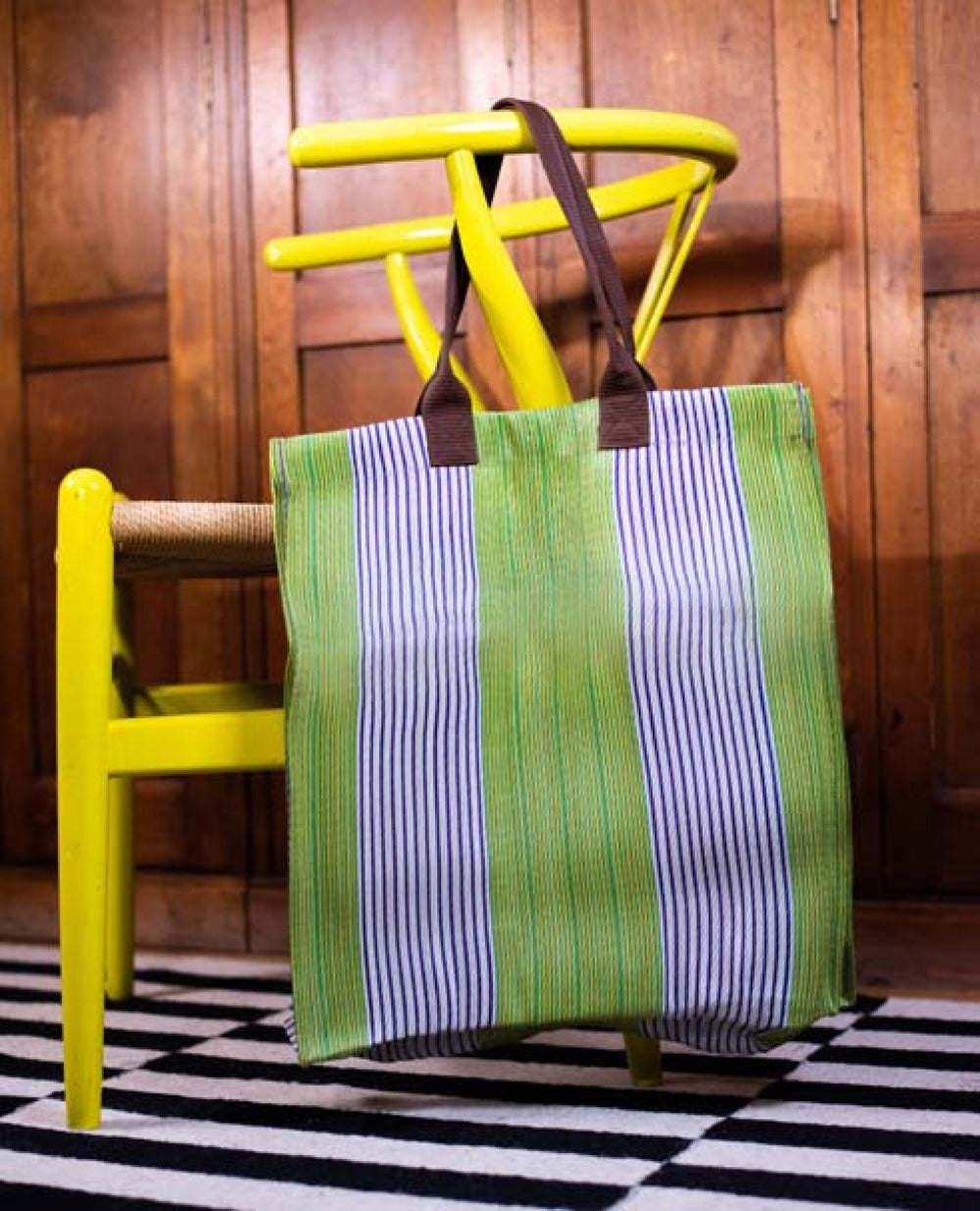 Woven Market Shopper in Doge, Pearl & Grass