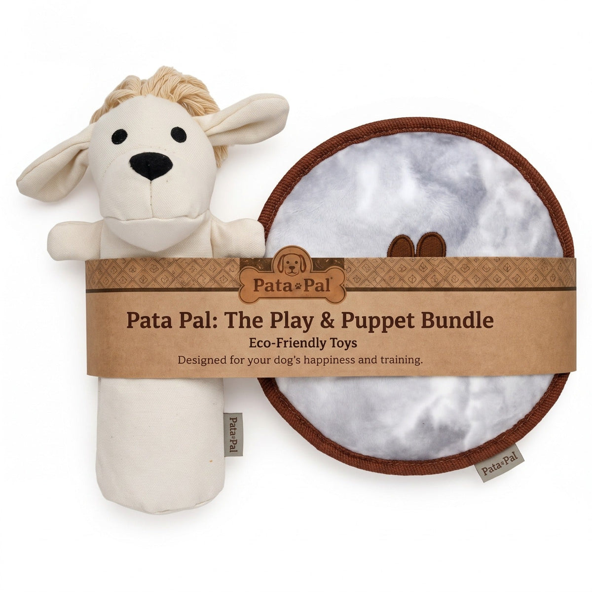 Eco-Friendly Cotton Canvas Dog Toys 2 Toys Bundle – Harry & Pancake