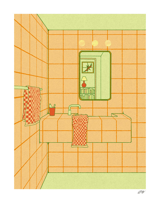 Bathroom Print by Stephanie Browne