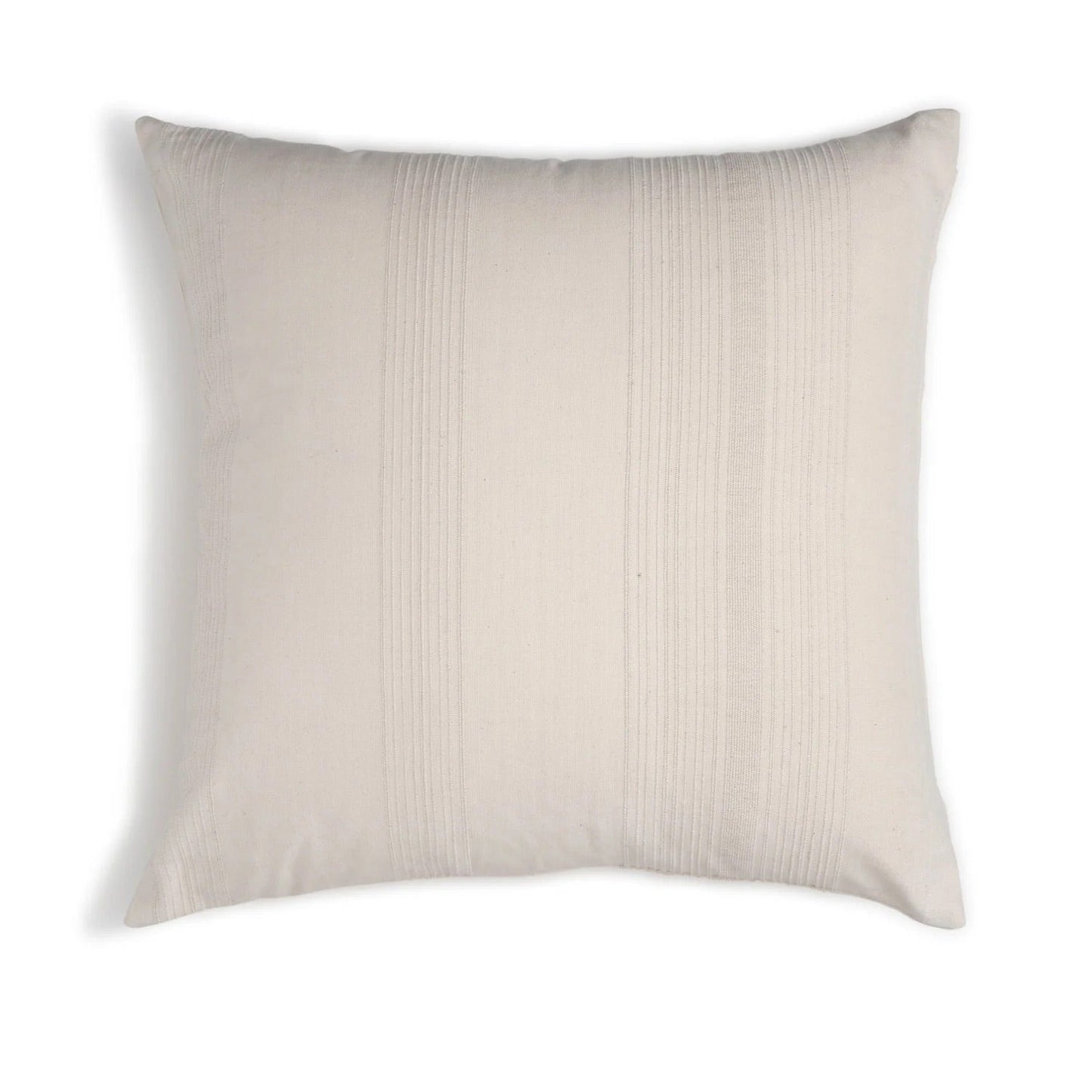 ECOLOOM Handwoven Cotton Pillow with Down-Alternative Insert – Raised Weave Texture, Fair Trade