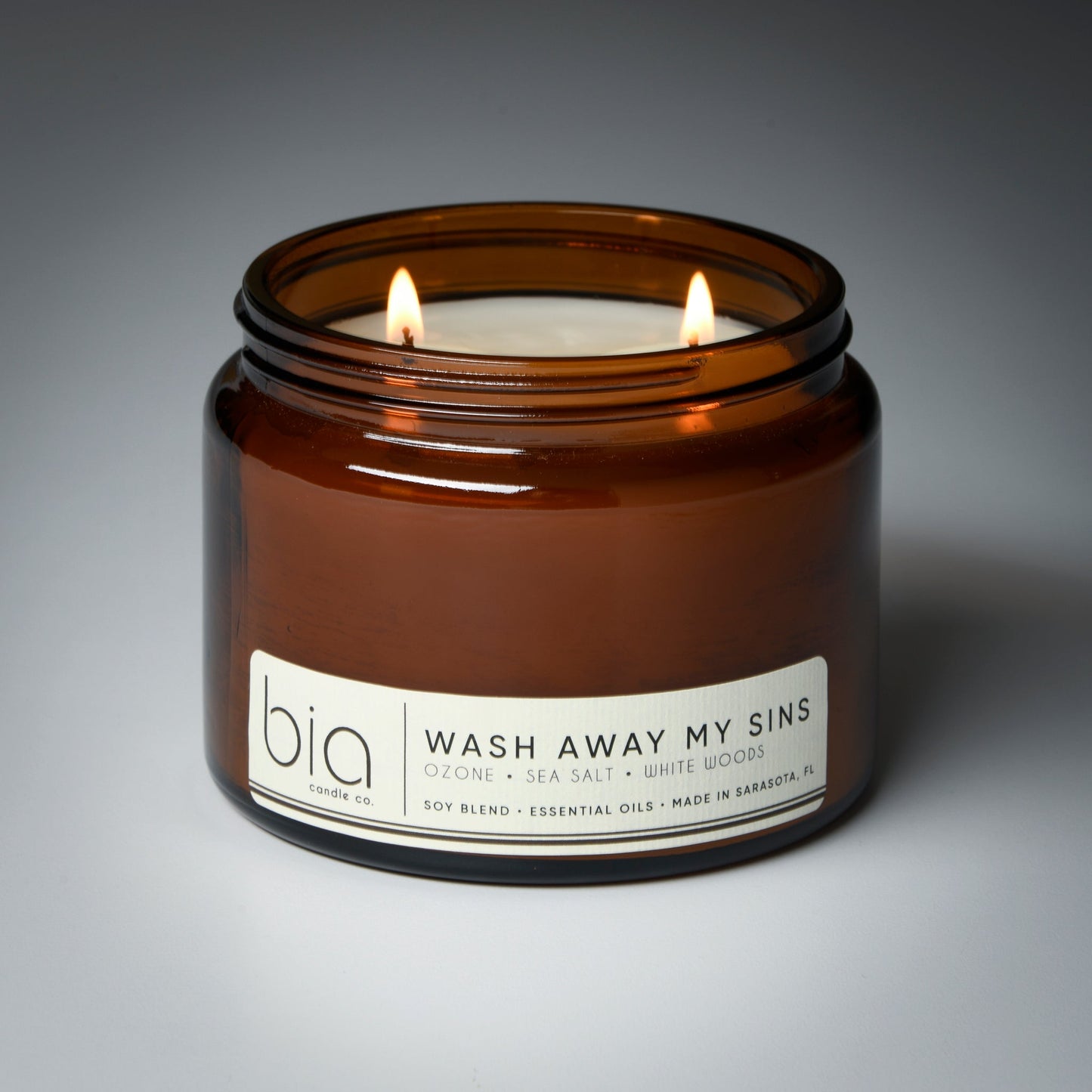 Wash Away My Sins Soy Blend Candle — Sea Salt, Ocean & White Woods